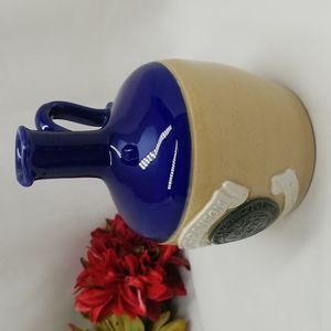 King's Ransom Cobalt Blue Stoneware Whiskey Jug